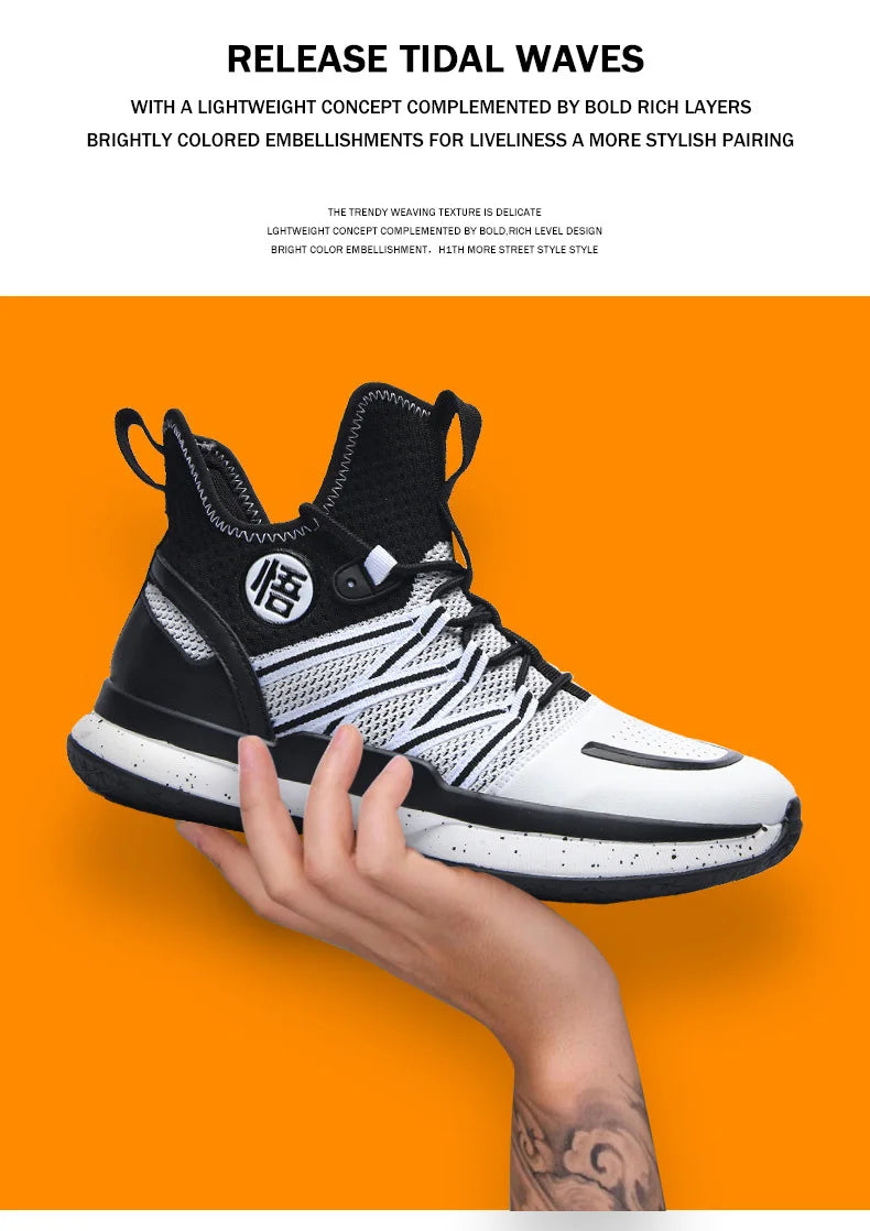 2024 New Dragon B Style Orange Mens Basketball Shoes Size 38-44 Air Cushioning Sport Sneakers Mesh Breathable Training Shoes