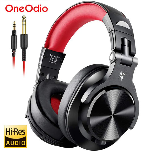 OneOdio A71 Wired Over Ear HiFi Studio DJ Headphones with Mic – Professional Monitoring Gaming Headset with Deep Bass