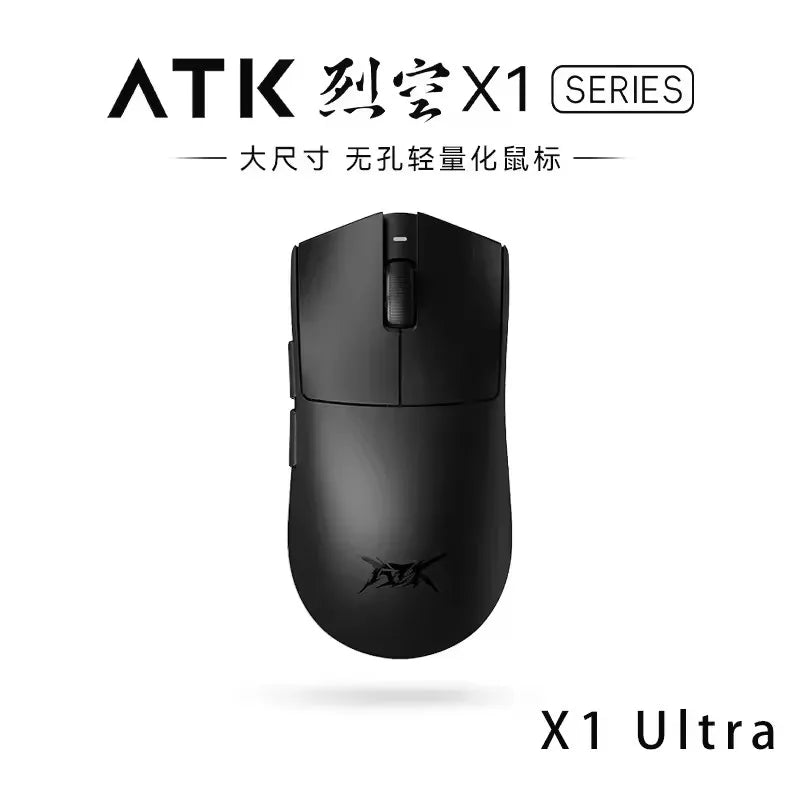 ATK X1 Series vezeték nélküli Bluetooth egér Paw3950/Ultra 8k, könnyű, 49g, hárommódú FPS gamer egér, egyedi ajándék