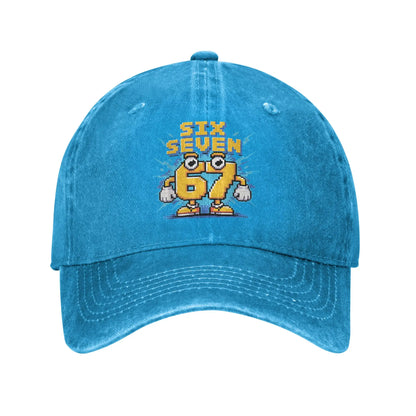 67 „Meme Brainrot Six Seven Kids Gaming Gen Alpha Sun“ beisbolo kepurė, kasdieninė vyriška „trucker“ kepurė, didmeninė prekyba, dizainas, lauko „snapback“ kepurė