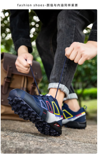 Men Waterproof Hiking Shoes Non-Slip Hunting Boots Outdoor Tactical Training Sports Shoes Men Walking Hiking Travel Shoes