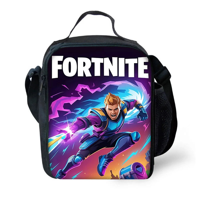 Classic Game Fortnites Child Insulated Large Capacity Bag for Boy &Girl Student Outdoor Picnic Resuable Thermal Cooler Lunch Box