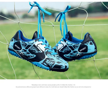 Children Soccer Shoes Sports Society Field Boy Football Shoes Futsal Fast Indoor Sneakers Original Ankle Cleats Football Boots