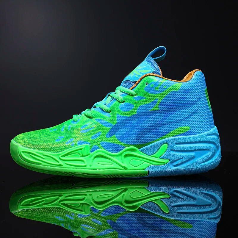 Basketball Shoes for Men Soft Lightweight Training Field Anti Slip Shock-Absorbing Breathable Cofmortable High-top Sneaker Man