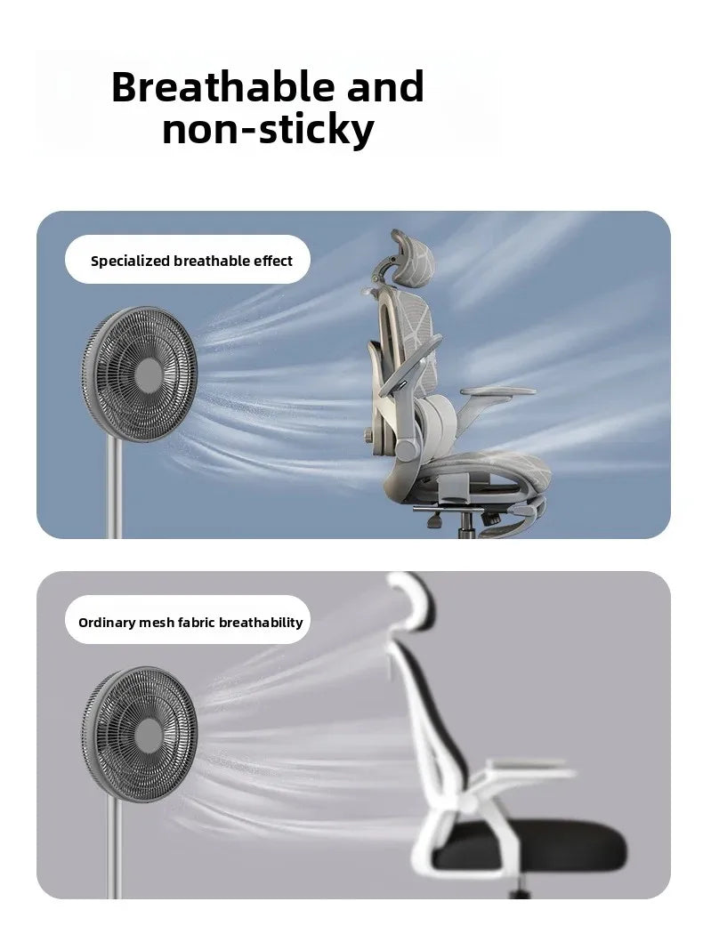 Air Titan kontors- och gamingstol i full mesh med ergonomiskt trezonsstöd för ländryggen för skrivbord och studier samt välventilerad design