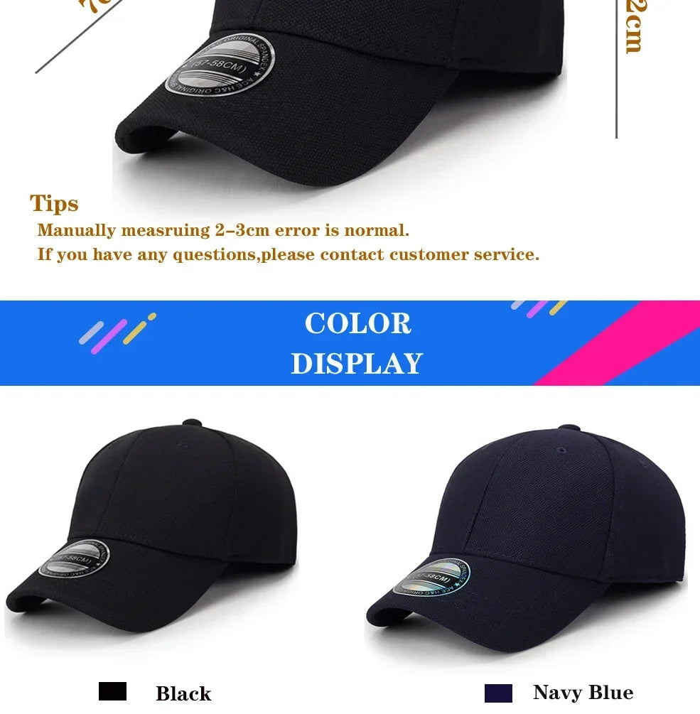 2025 High Quality Baseball Cap Men Snapback Hats Caps Men Fitted Closed Full Cap Women Gorras Bone Male Trucker Hat Casquette