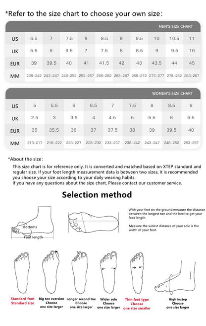 Xtep Running Shoes For Men 2021 Winter Street Casual Men's Sports Shoes Wear-Resistant Support Cushion Sneakers 879419110080