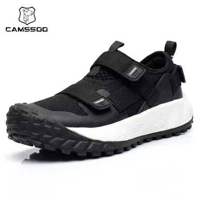 CAMSSOO vandresko til mænd, åndbare sommersko med skridsikker sål, løbesko til rejser, outdoor-sport, stødabsorberende casual støvler og off-road sko