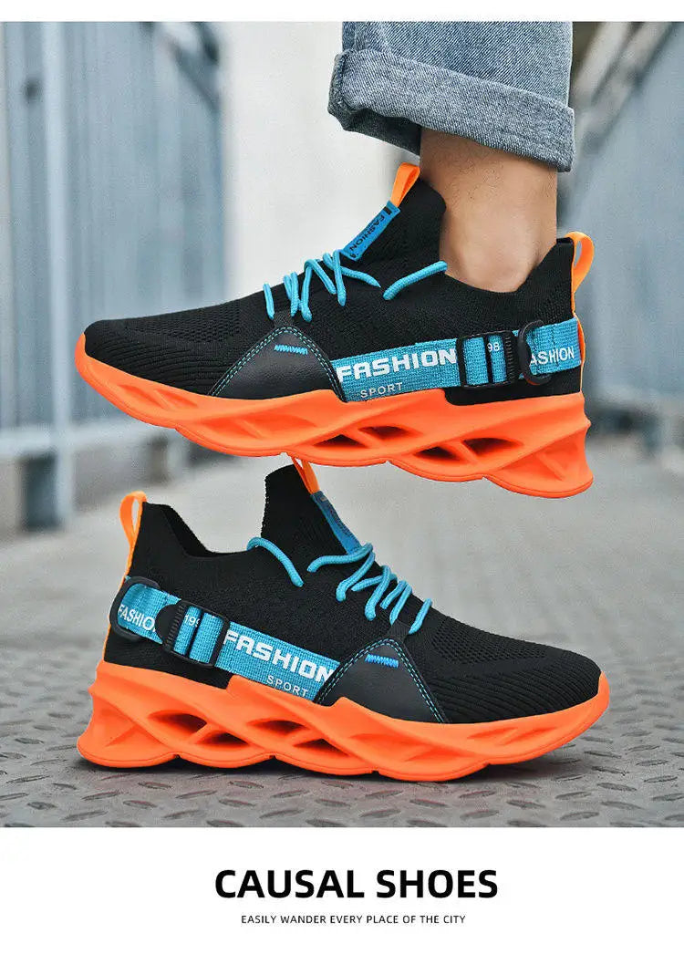 Sneakers casual viola alla moda per donna e uomo, scarpe da corsa Blade, taglie grandi 48, scarpe sportive leggere e traspiranti, sneakers da uomo in rete
