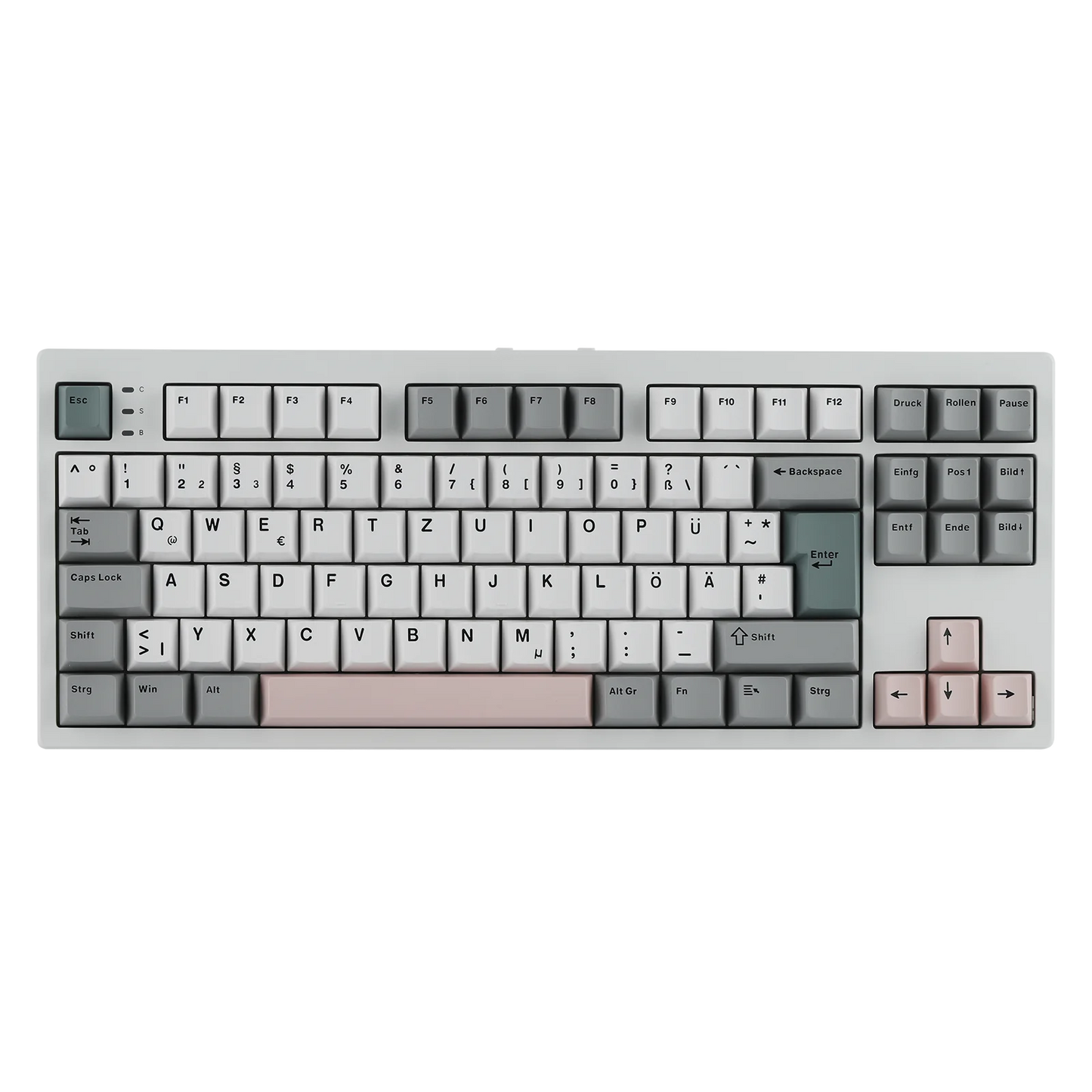 EPOMAKER TH87 ISO-DE Tenkeyless TKL Layout Wired/Bluetooth/2.4 GHz Wireless Mechanical Keyboard with 10000mAh Battery for PC/Mac