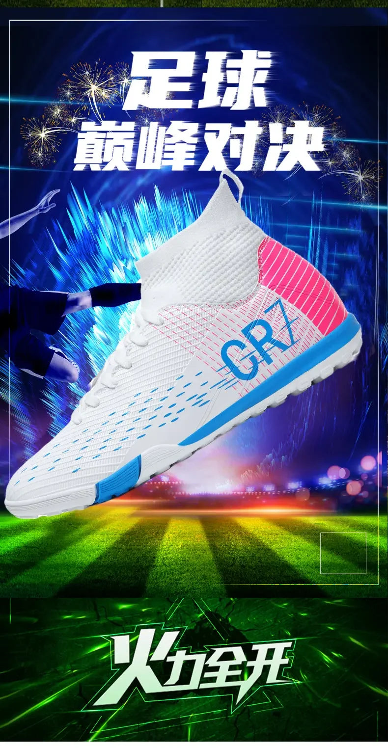 TF Long Stud Training Football Cleats Wear Resistant Breathable Firm Ground Outdoor Match Training Sports Footwear