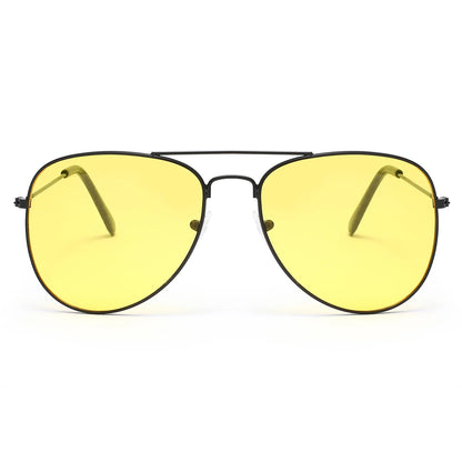 2 PCS Classic Aviator Sunglasses Gold Metal Frame UV100 Protection Trendy Eyewear For Men Women Daily Driving Outdoor Activities