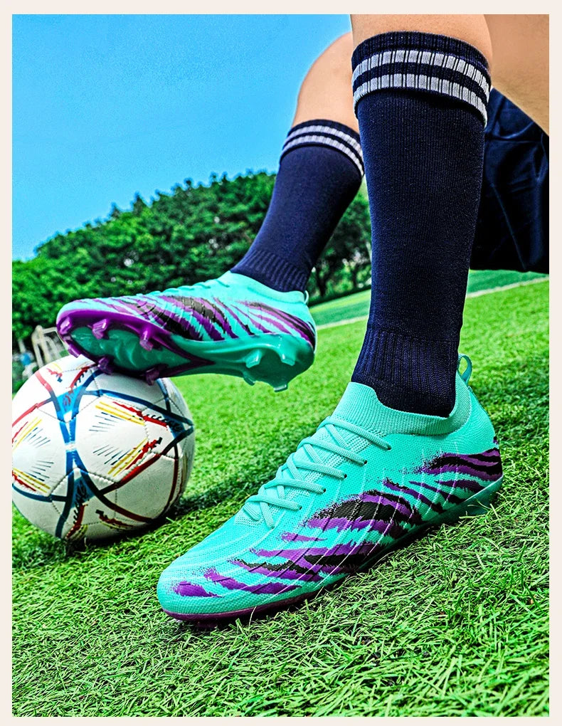 Nouveaux hommes bottes de Football Sport ultraléger antidérapant en plein air adulte crampons Match unisexe chaussures de Football confortable herbe de haute qualité