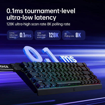 MCHOSE Ace 60 Pro 68 Magnetic Axis Mechanical Keyboard Customized Esports 0.01ms Latency RT 0.01mm 128K Gaming Keyboard Original