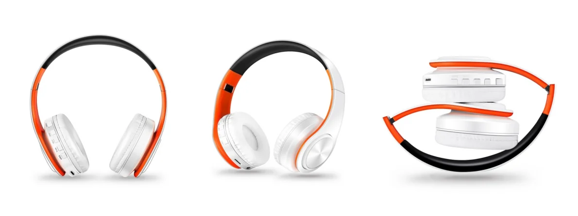 CATASSU Gold Bluetooth Wireless Headphones with Microphone, Stereo Headset, Bluetooth 5.3 Earphones, 40mm HiFi Sound, Foldable Headphones for Android & iOS