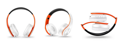 CATASSU Gold Bluetooth Wireless Headphones with Microphone, Stereo Headset, Bluetooth 5.3 Earphones, 40mm HiFi Sound, Foldable Headphones for Android & iOS
