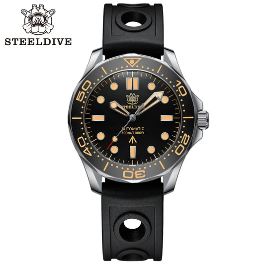 STEELDIVE SD1957 New Arrival 42MM Vintage Bezel 300M Waterproof NH35 Green Luminou Sapphire Glass Automatic  Dive Watch Montre