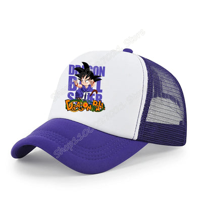 Dragon Ball Goku Peaked Cap Cartoon Pattern Baseball Caps Kawaii Anime Summer Breathable Mesh Hat Parent-child Hats Peacoat Gift