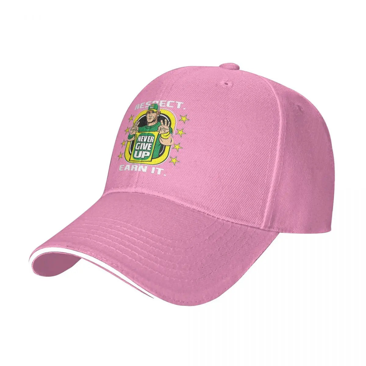 Yellow Wrestling Cena John White Custom Baseball Caps For Mens Unisex Male Beach Sunscreen Hat Snapback Cap