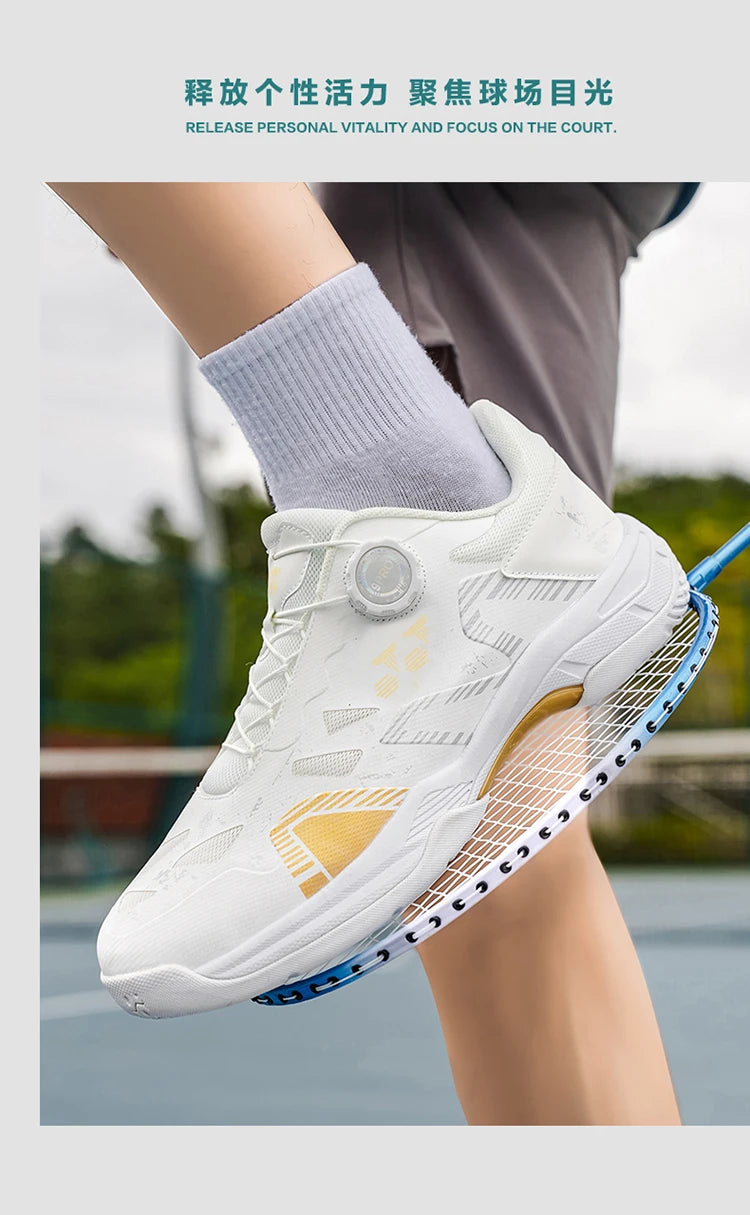 Badminton-Schuhe für Herren, Trainings- und Sportschuhe für drinnen und draußen, rutschfest, strapazierfähig, aus Mesh, atmungsaktiv, Tischtennis-Schuhe