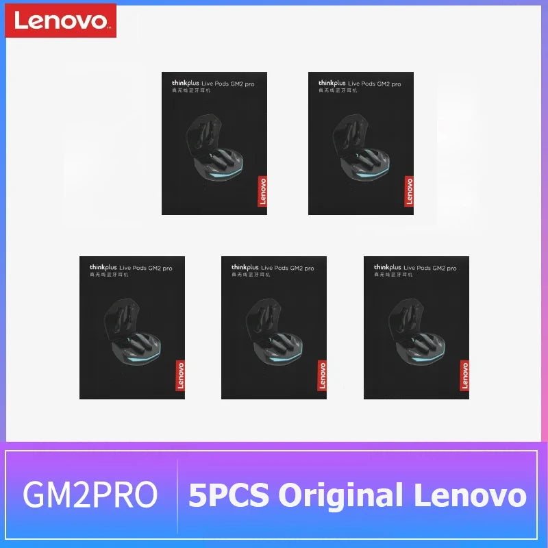 Lenovo GM2 Pro TWS Wireless Earbuds Bluetooth 5.3 – Touch Control HD Earphones with Mic, Waterproof Sports Headphones