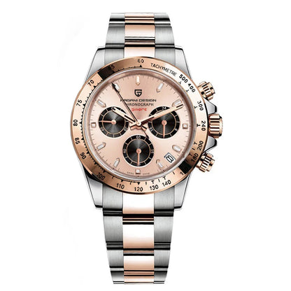 Orologio da uomo PAGANI DESIGN – Modello con quadranti colorati, orologio da polso al quarzo di lusso, cronografo dotato di un movimento