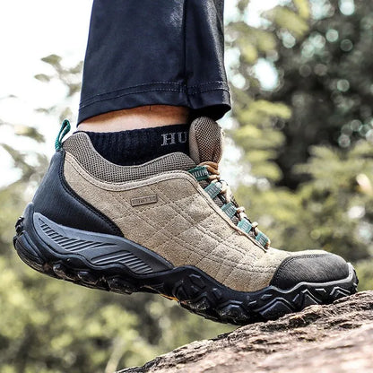 HUMTTO Hiking Shoes Men's Luxury Designer Winter Climbing Trekking Sneakers Leather Outdoor Sports Work Shoes 110282A