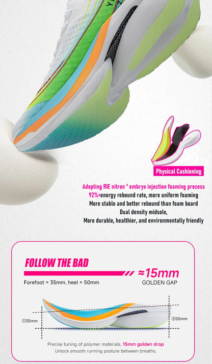 2025 IRUNSVAN SHADOW WING 2.0 PRO Marathon Air Cushion Sports Running Shoes Carbon Plate Trail Running Shoes Lightweight Sneaker
