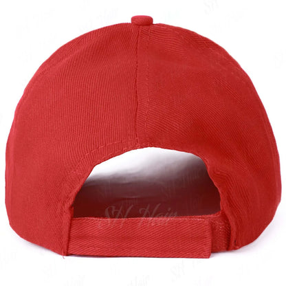 New Style Red Baseball Cap Solid Color Embroidered Sunshade and Sun Protection Cap