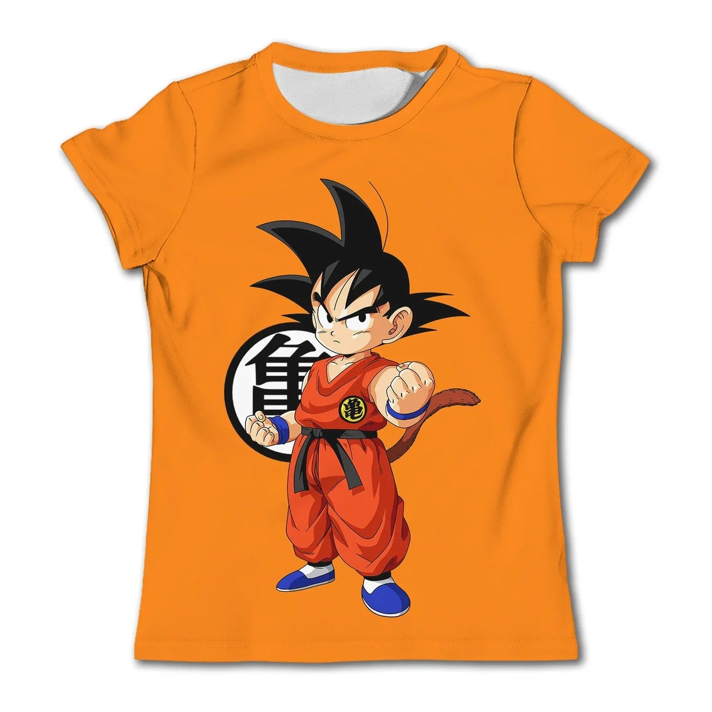 Produit gaming premium Fraquane, Dragon Ball Goku Cosplay T Shirts Super Saiyan Boys Kids Clothes Short Sleeve T-shirt White Black Orange Breathable Jersey