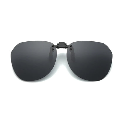 Men Fashion Clip On Polarized Sunglasses Lens Women Driver Flash Mirror Lens Sun Clips Glasses Cover Night Vision Eyewear UV400