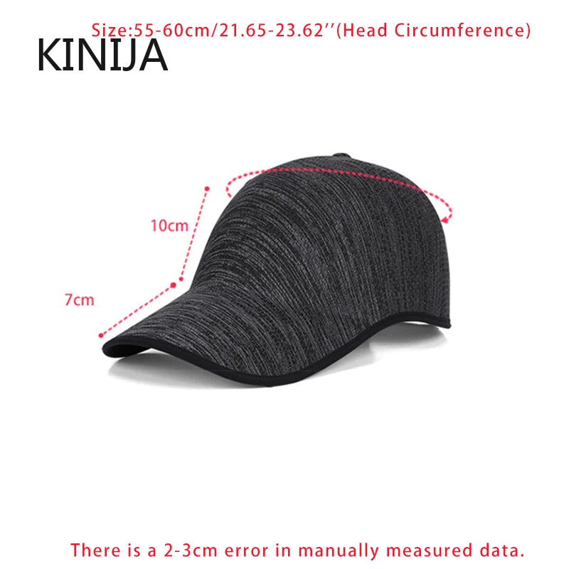 Seamless Baseball Cap for Men Quick Drying Packable Sports Hat Outdoor Fishing Climbing Sport Lightweight Visor Cap Sun Hat