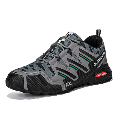 2025 New Men Hiking Shoes Outdoor Waterproof Sports Shoes Comfortable Leather Hiking Training Boots Large Size Tactical Shoe Men