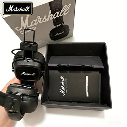 Marshall Major IV Wireless Bluetooth Headphones with Deep Bass, Foldable On-Ear Headset, Premium Sport Gaming Headphones with Mic, Long Battery Life