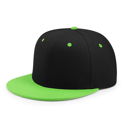 Wholesale 40 Colors Adjustable Flat Peak Snapback Caps Lady Fashion Polyester Plain Baseball Hat Men Hiphop Blank Sport Cap