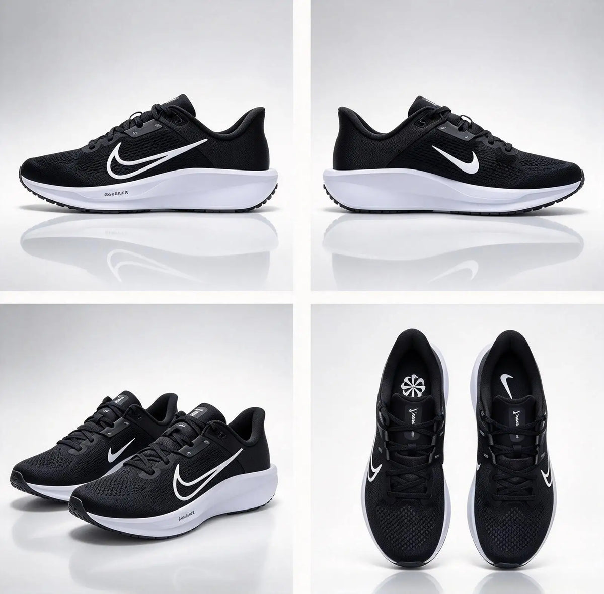 NIKE QUEST 6 FD6033-001, chaussures de course pour hommes authentiques, à semelle épaisse, légères, résistantes à l'usure, respirantes et à tige basse.
