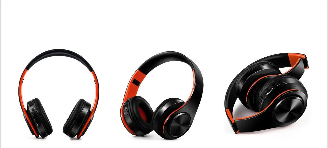 CATASSU Gold Bluetooth Wireless Headphones with Microphone, Stereo Headset, Bluetooth 5.3 Earphones, 40mm HiFi Sound, Foldable Headphones for Android & iOS