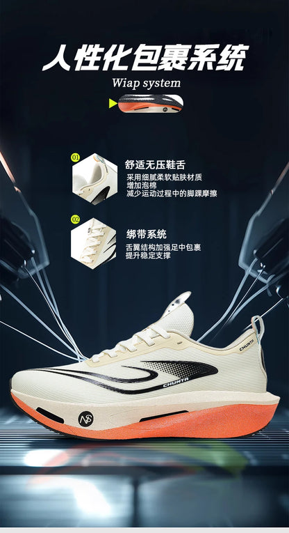 Løbesko med kulfiberplade – specialdesignet til maraton – til mænd – sportssko – åndbare – lette – til kvinder – komfortable – atletiske – skridsikre sneakers