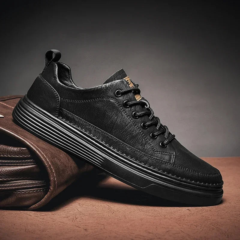 Classic Men's Sneakers Platform Slip on Casual Shoes for Men Leather Sneakers New Comfort Flat Shoes Spring Men's Loafers Shoes