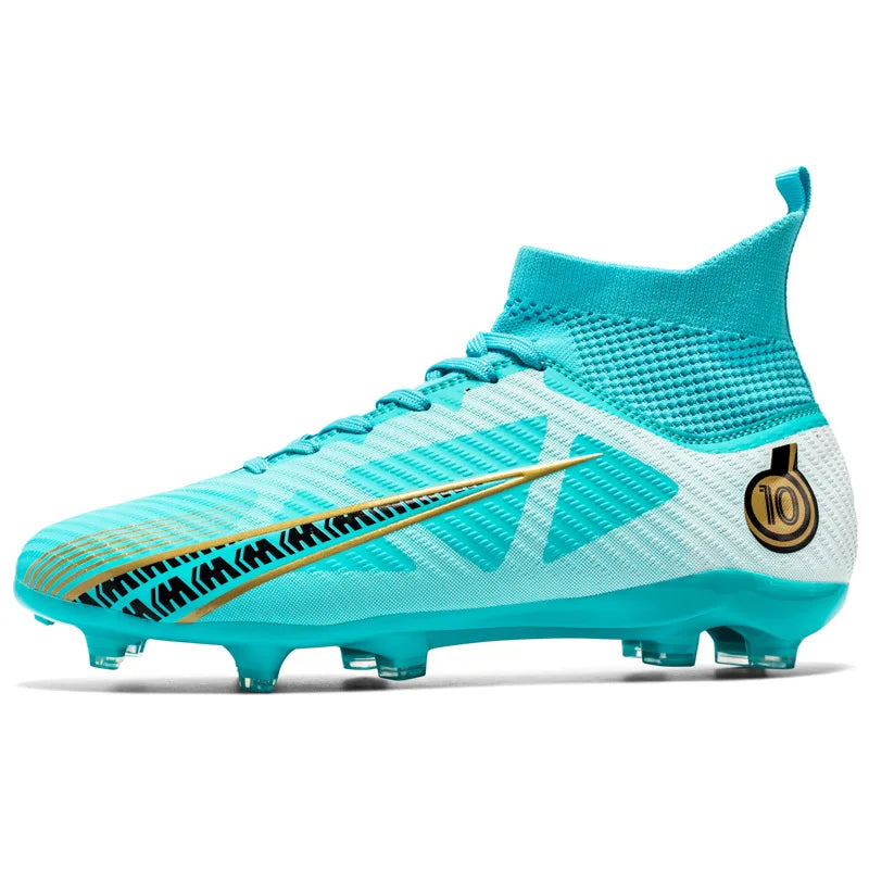 TaoBo grande taille 46 chaussettes à Tube haut chaussures de Football enfant femmes taille 33 34 baskets de Football crampons formation Sport chaussures de gazon à pointes