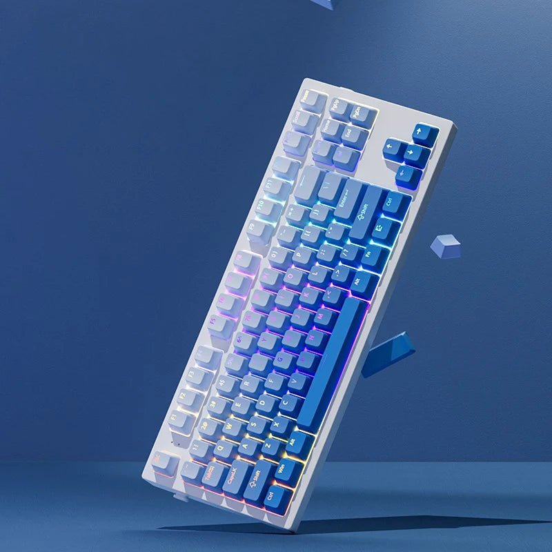 Gradient backlit RGB Gamer Keycaps For Mx Switch Mechanical Keyboard OEM Profile PBT Keycap White Blue ISO Layout Key caps DIY