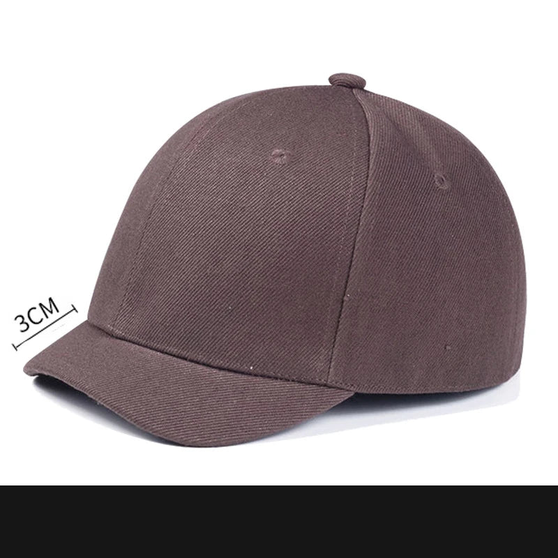 Short Brim 4 Size Fitted Closed Caps Hats New Cycling Bill Plain Trucker Men Women Hip Hop Baseball Snapback Sun Visor Era