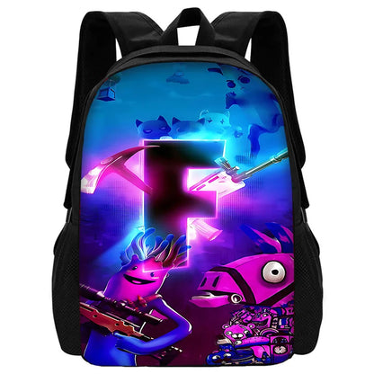 Hot Game Design-F-FortniteS Kid Backpacks Boys and Girls Student Birthday Gift Child School Bags Unisex Camping Durable Rucksack