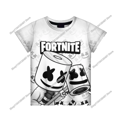 Summer Fashion Fortnite Mascot 3D Print Kids T Shirt Casual T-shirt Boys Girls Unisex Children's Clothing Tshirt Tops