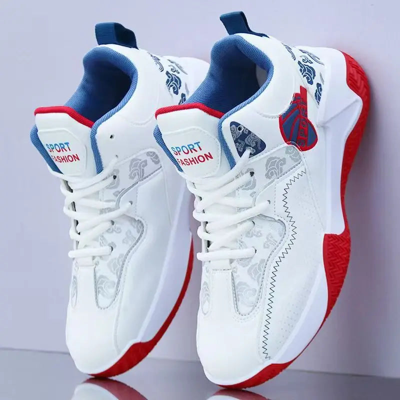 Verkauf von Basketballschuhen für Herren, High-Top-Sportschuhe für Outdoor, gepolstert, Herren-Sportschuhe, bequeme weiße Sneaker, Zapatillas