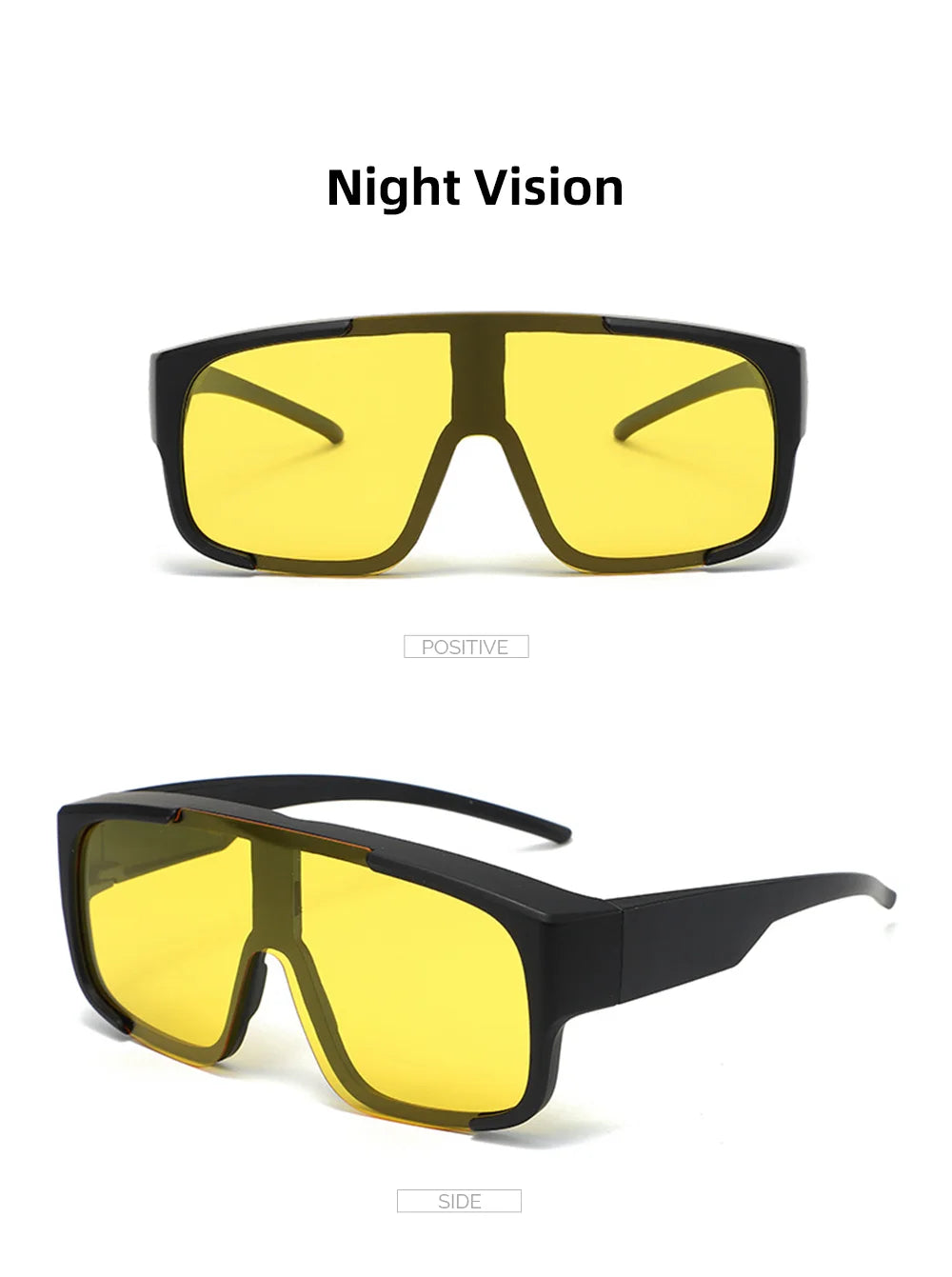 VIVIBEE Large Polarized Glasses Fit Over Sunglasses Photochromic Men Driving UV400 Fishing Outdoor Women Mirrored Dark Goggles