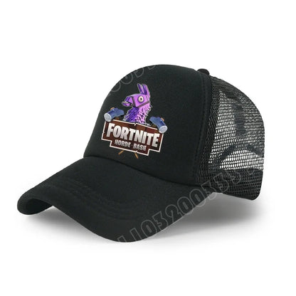 Fortnite Baseball Cap Cartoon Game Printed Hat Kids Summer Breathable Mesh Hat Adjustable Peaked Cap Childrens Birthday Gift