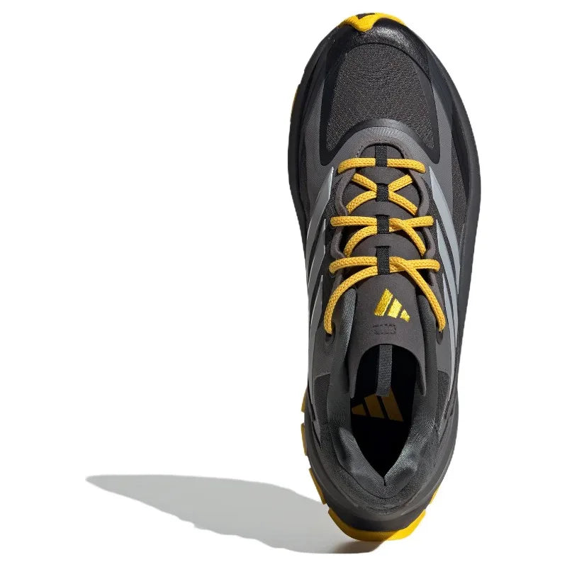 Adidas Maxxwavy ADV Chaussures basses tendance et durables pour homme et femme, gris foncé et jaune-JI2445