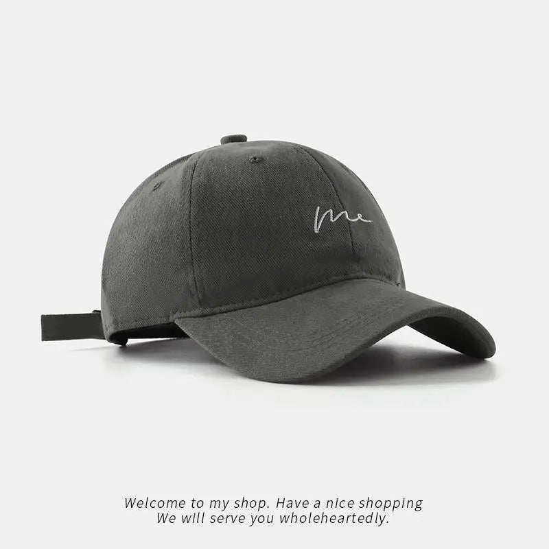Simple wave embroidered baseball cap, versatile for daily leisure and travel, sun protection duckbill cap