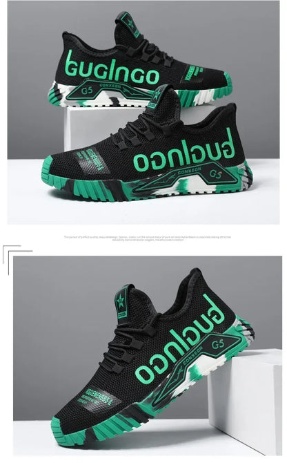 Running Sport Fashion High Top Sneakers Zapatillas De Deporte 2024 Men Casual Mesh Shoes Light Soft Breathable Vulcanized Shoes